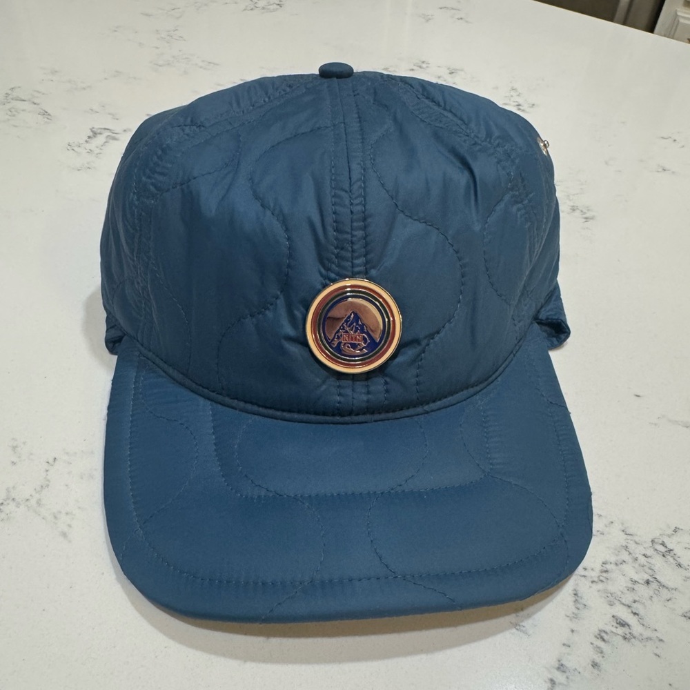 Kith Blue Quilted Hat with Mountain Logo